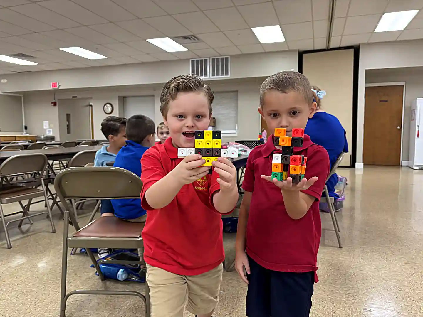 Hudson students with projects